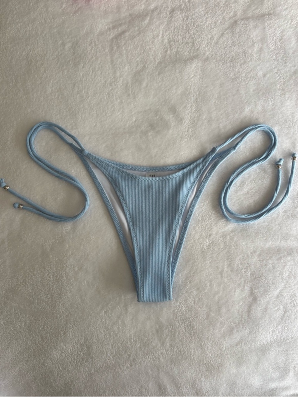 Light Blue String Tie Bikini Bottoms Size S